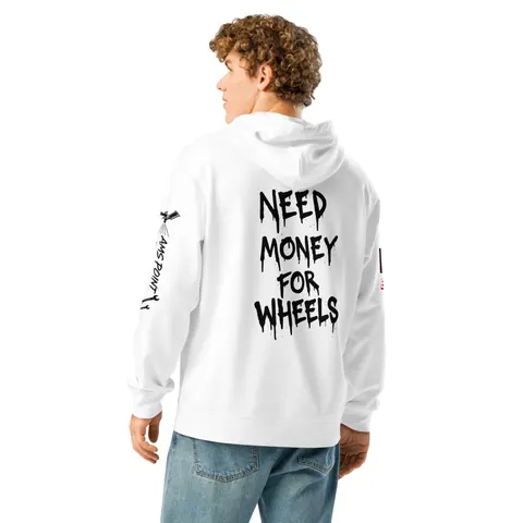 Need Money For Wheels Hoody (White)